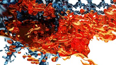 3D görüntüleme, Parlak parlak sıvılar Splash, kırpma yolu ile soyut sıvı arkaplan