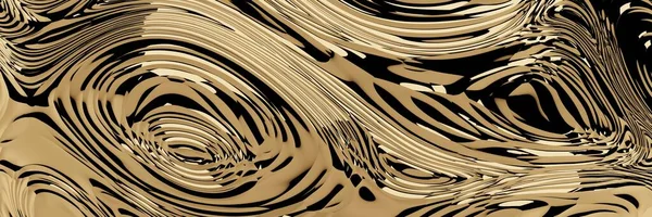 Renderizado Líneas Lujo Abstractas Fondo Oro Ola —  Fotos de Stock