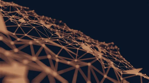 Цифрові Форми Триангуляції Хвиль Абстрактні Комп Ютерні Мережі Фоні Багатокутника — стокове фото