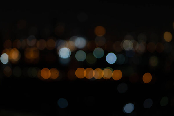 Abstract light in the city bokeh and defocused lights, Night blurred background