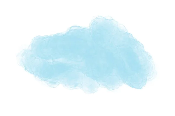 Abstracto Color Azul Salpicadura Acuarela Mancha Sobre Fondo Blanco —  Fotos de Stock