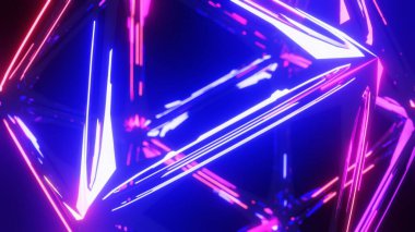 Soyut fütüristik bilim kurgu neon ve dijital ışık arkaplanı