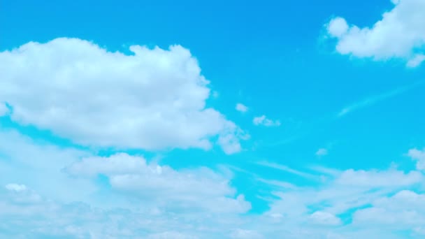 Timelapse Nube Blanca Hermosa Con Fondo Cielo Azul Paisaje Nublado — Vídeo de stock