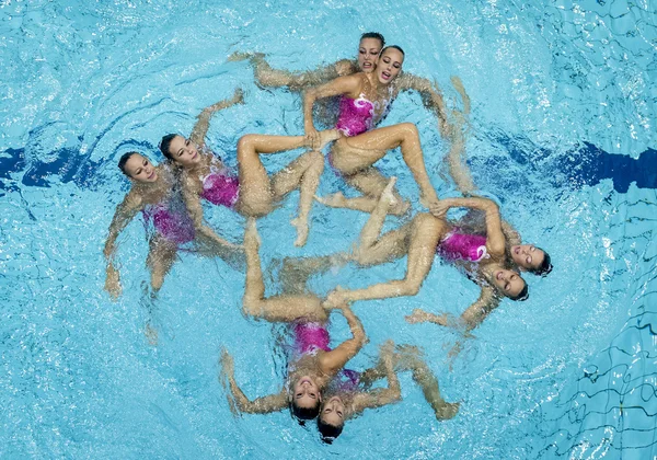 32e len Europese kampioenschappen zwemmen synchro — Stockfoto