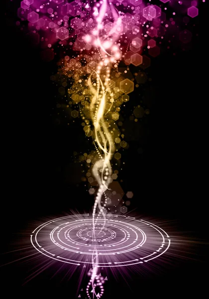 Abstract image of a magical power of fire and smoke as a background and a beautiful design.