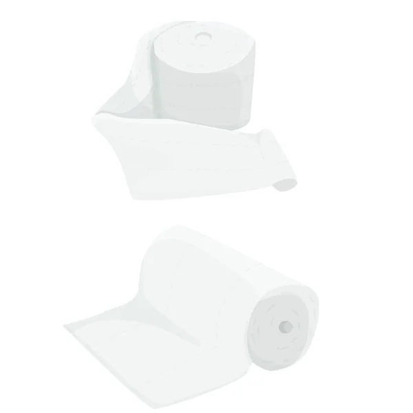 Tıbbi bandajlar beyaz arka planda izole edilmiş. Tıbbi malzemeler. İlk yardım çantası. Tıbbi turnike. Gazlı bez. vektör düzlüğü.