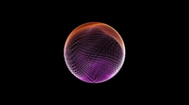 Çeşitli geçiş ve dönüşlere sahip animasyon küresel nesne, çeşitli kozmik nesnelerin olası simülasyonu.