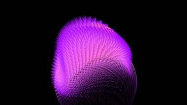 Değişik geçişler, dönüşler ve deformasyonlar, çeşitli kozmik ya da doğal nesnelerin olası simülasyonları ile vires ile kaplı hareket alanı ile kaplı animasyon küresel nesne.