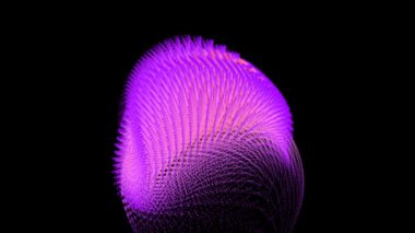 Değişik geçişler, dönüşler ve deformasyonlar, çeşitli kozmik ya da doğal nesnelerin olası simülasyonları ile vires ile kaplı hareket alanı ile kaplı animasyon küresel nesne.
