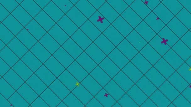 Animation Verschiedener Geometrischer Formen Mit Mehreren Übergängen Transformationen Und Rotationen — Stockvideo