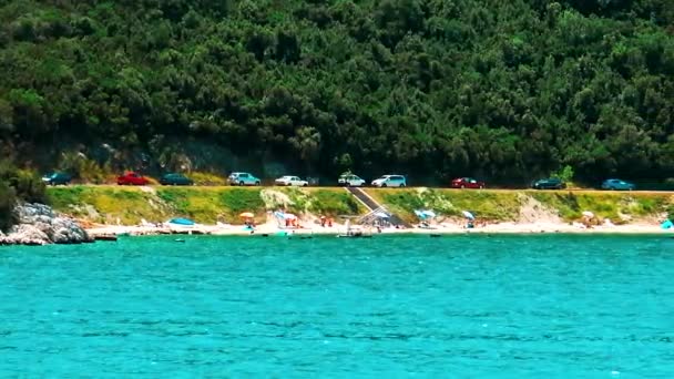 Vista Sobre Praia Costa Neum Bósnia Herzegovina Durante Dia Verão — Vídeo de Stock