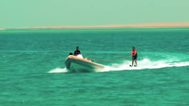 Hurghada Egypt 2021 이집트 해에서 스키를 — 비디오