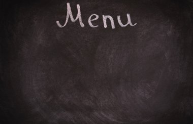 Restoran Menü tahtaya yazı tahtası. Beyaz arka plan üzerinde izole