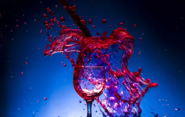 Splash glass red wine Stock Photo