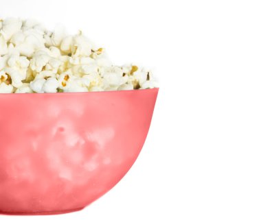 pembe pucket içinde pop corn