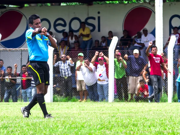 Adulţi bărbaţi sport, meci de fotbal Mictlan VS Sayaxc — Fotografie, imagine de stoc