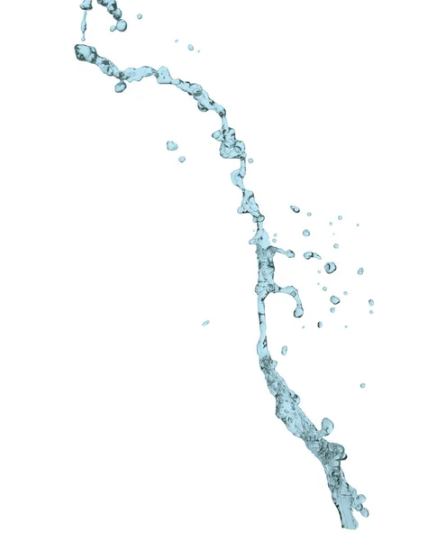 Pitná Voda Abstraktní Voda Stříkající Izolované Bílém Pozadí — Stock fotografie