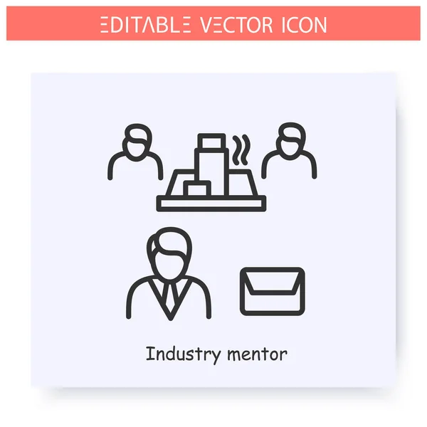 Ikone der Industrie. Editierbare Illustration — Stockvektor