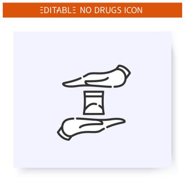 Uyuşturucu kaçakçılığı simgesi. Düzenlenebilir resimleme