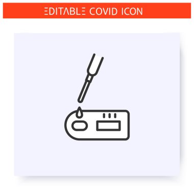 Covid19 hızlı test çizgisi simgesi