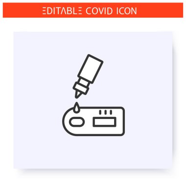 Covid19 hızlı test çizgisi simgesi