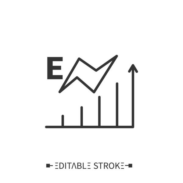 Energieinhalt Zeilensymbol. Editierbare Illustration — Stockvektor