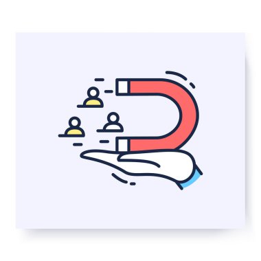 Müşteri koruma renk simgesi. Vektör illüstrasyonu