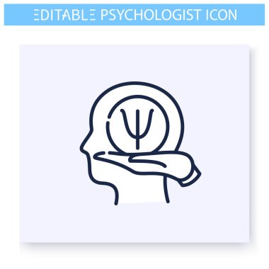 Psikolojik yardım hattı simgesi. Düzenlenebilir illüstrasyon