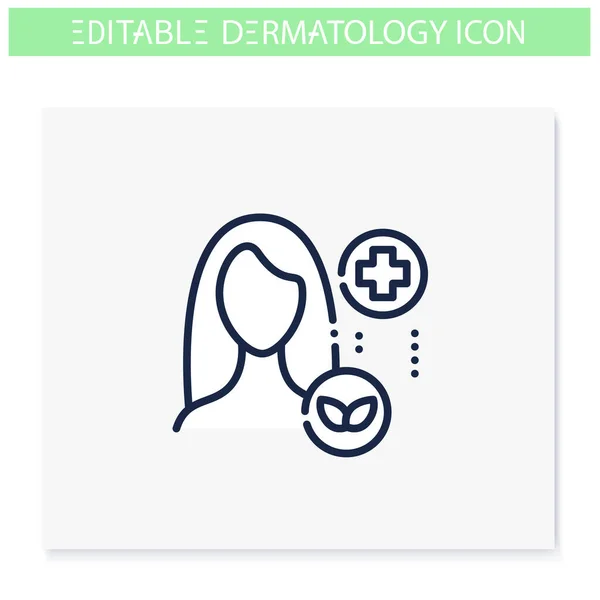 Kozmetik dermatoloji çizgisi ikonu. Düzenlenebilir