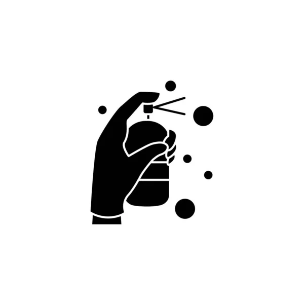 Ícone de glifo spray de limpeza — Vetor de Stock