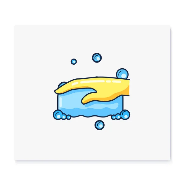 Sponge foaming color icon — Stock Vector