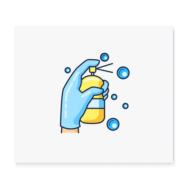 Nettoyage icône de couleur pulvérisation — Image vectorielle