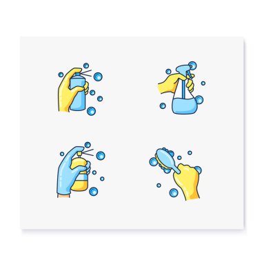 Yüzey silme renk simgeleri ayarlandı