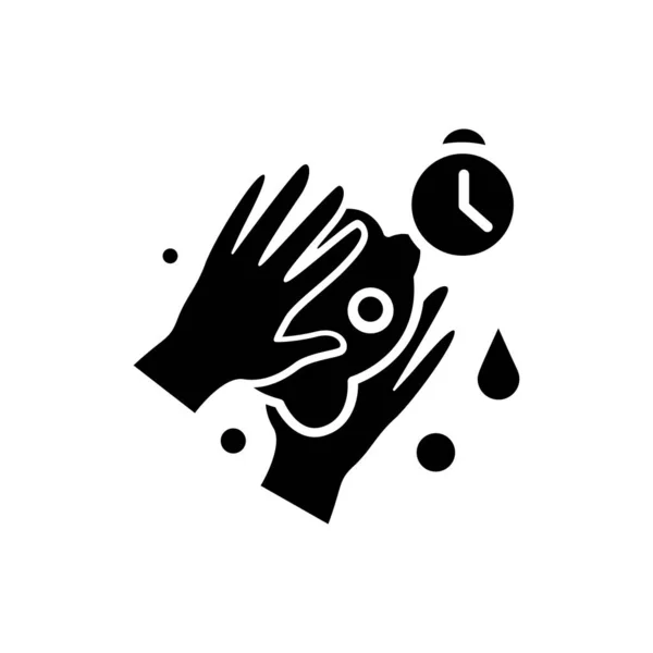 Icono de glifo de lavado a mano — Vector de stock