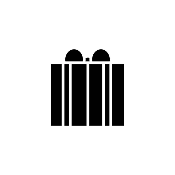 Gegenwärtiges Glyphen-Symbol. Silhouetten-Illustration — Stockvektor
