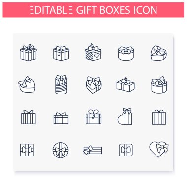 Satır simgeleri ayarlandı. Düzenlenebilir çizimler