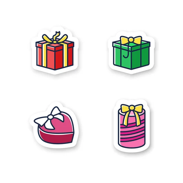 Presents patches set — Stock Vector