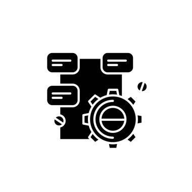 Çözüm araştırma sembolü. Siluet 