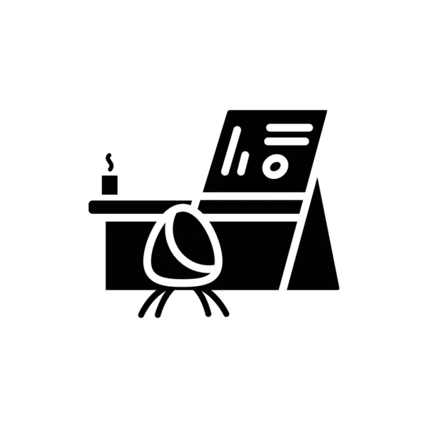Modułowa ikona mebli biurowych glif — Wektor stockowy