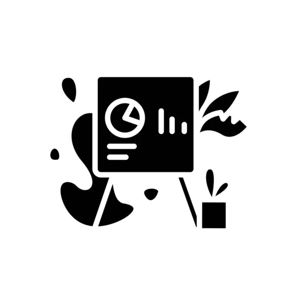 Biohilic office design glyph icon — Stockový vektor