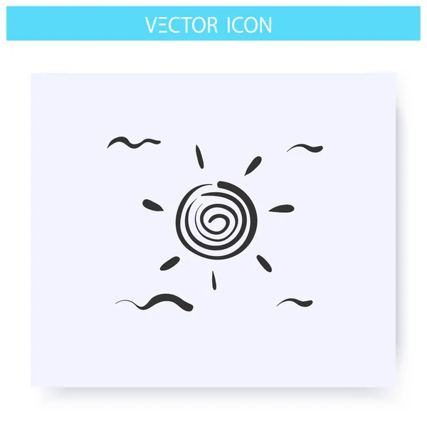 Clear sky icon. Sunshine — Stock Vector