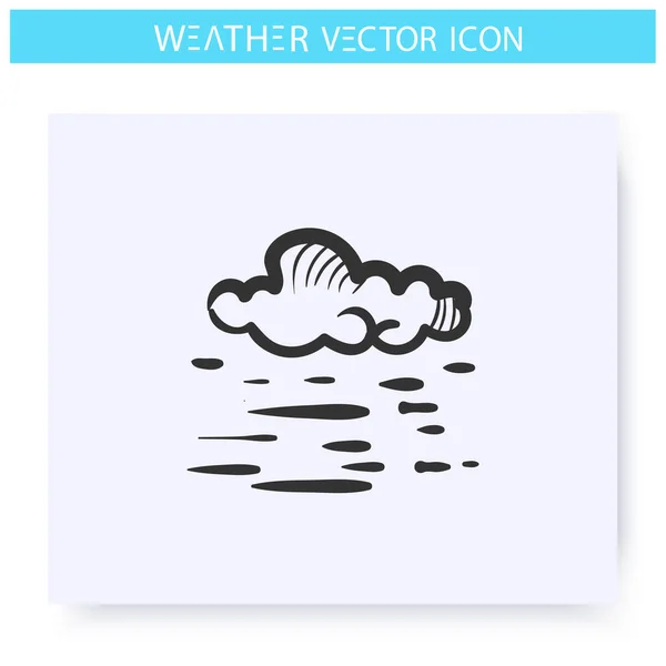 Nebelsymbol. Nebeliges Wetter — Stockvektor