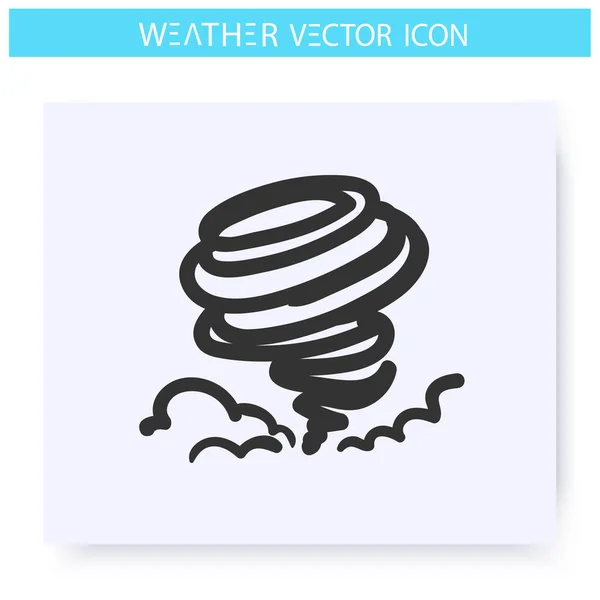 Hurrikan-Symbol. Spiralsturm. Windsturm — Stockvektor