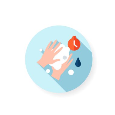 El yıkama yassı simgesi