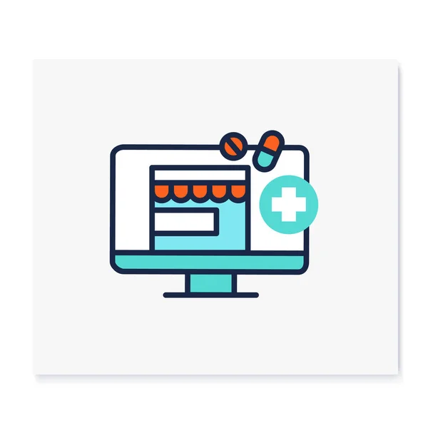 Telepharmacy color icon — Stock Vector