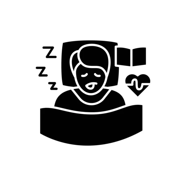 Experiencias icono de glifo dormido — Vector de stock