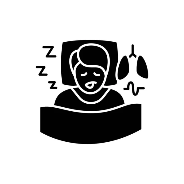 睡眠研究字形图标 — 图库矢量图片