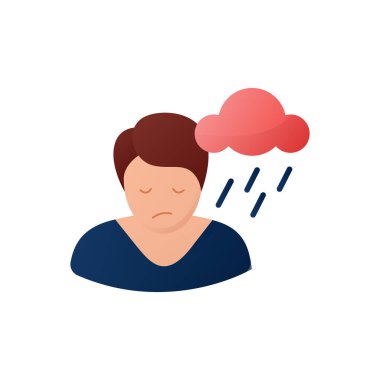 Depresyon düz simgesi