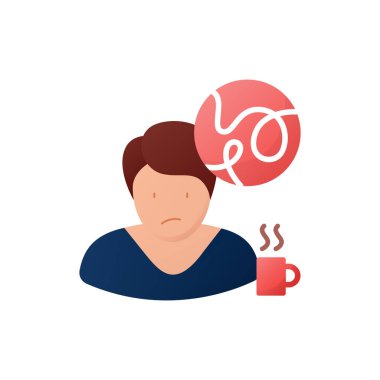 Konsantrasyon kaybı düz simgesi