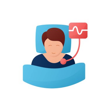 Polisomnografi düz simgesi